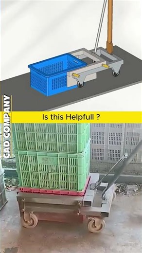 How Crate Stacking Trolley Works: Mechanism Explained #shorts