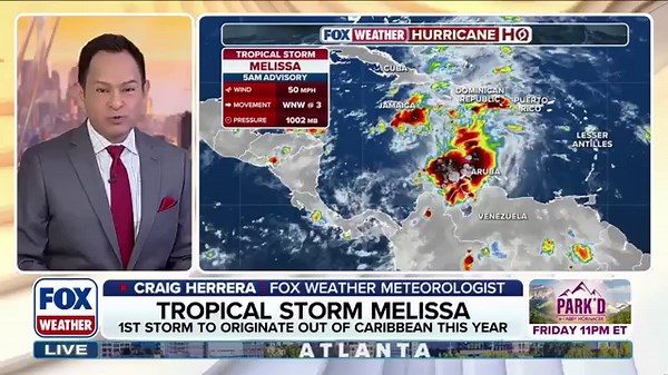 Tropical Storm Melissa Forecast To Become Category 4 Storm, To Bring Days Of Rain To Caribbean