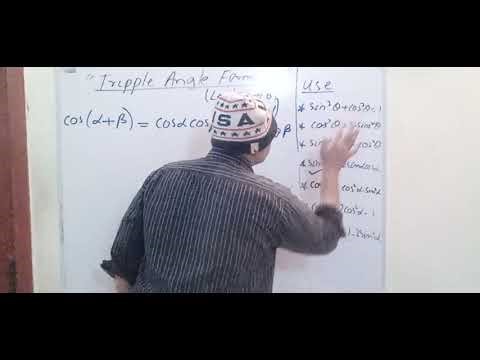 Trignometry ( Tripple angle formulas) derivation lecture 8 part 1 ( 1st year)