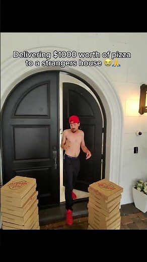 $1000 pizza delivery prank 😭🙏 #fyp #hunt2funny #funny #bubbafields #prank #viral