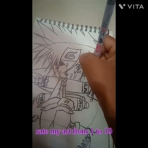 drawing Sasuke Uchiha for episode 19