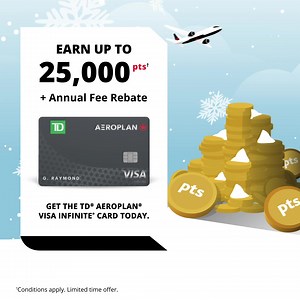 13K views · 1.2K reactions | Can’t wait to travel? Earn up to 25,000 points and a bonus Buddy Pass with the TD® Aeroplan® Visa Infinite* Card, so you can fly away sooner. | Aeroplan | Facebook