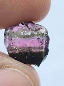 Tourmaline bicolore, pierre précieuse brute : 9,5 x 9,5 x 5 mm, tourmaline rare - Etsy France