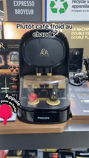 Machine a café l’or avec doubles capsules café froid au chaud 2 tasses #tiktokshop #lor #philips #cafe #darty