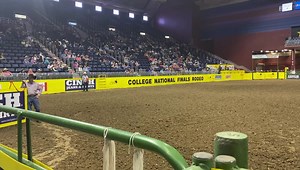 Kodey Hoss places 10th in round two of Goat Tying with this run of 6.7, she is tied for 7th overall with 13.2 on two. | Weatherford College Rodeo