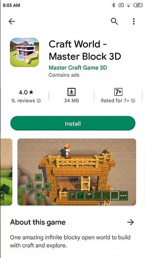 Craft World-Master Block 3d install game 🎮🎮🎮
