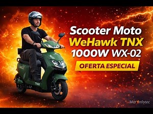 Scooter Moto WeHawk TNX 1000W WX-02 60V 20Ah Lead-Acid Battery, No Driver's License Required