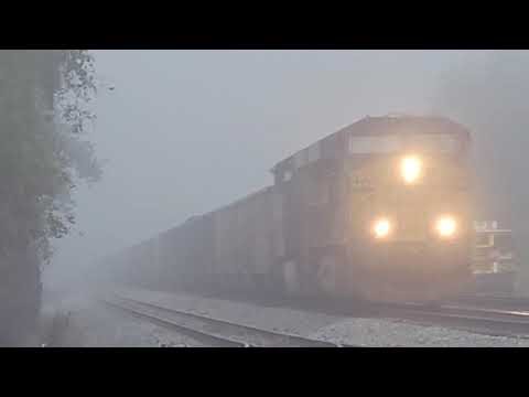 CSX Coal Train through Potomac River fog ... Greenspring, WV 2025
