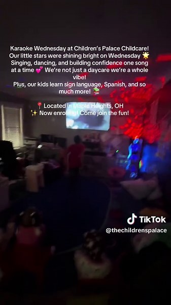 KaraokeWednesday !!💖#ChildrensPalace #DaycareVibes #NowEnrolling #MapleHeightsOhio #SignLanguageForKids #SpanishForKids #FunLearning #LittleStarsBigDreams #thepalace #fypシ゚ #virall