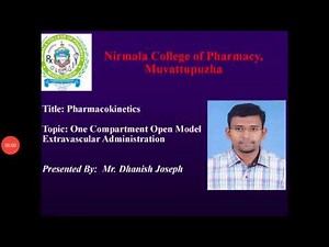 One compartment Extravascular administration