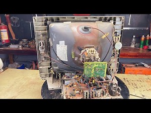 Restoration of Very Old 30 Year Old Samsung TV // Restoring Old SAMSUNG TV that was Severely Damaged