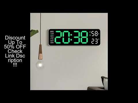10 Inch Smart Mute LED Electronic Night Alarm Wall Clock Modern Desk Clock Minimalist Thermometer Ca