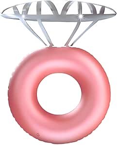 Inflatable Pool Float Diamond Ring Floatie for Bachelorette Party, Beach Bachlorette Accessories Decoration for Bride,Engagement Party, Bridal Shower Party Favors