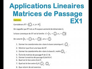 Algèbre Linéaire: Exo 1 Matrices de Passage, MPSI