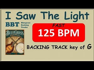 I Saw the Light 125 bpm bluegrass gospel backing track
