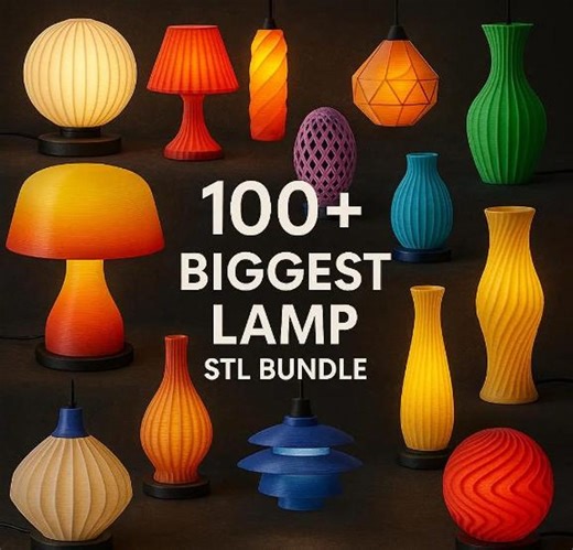100  Lamp STL Files Bundle: 3D Printable Modern & Vintage Light Shades - Etsy Canada
