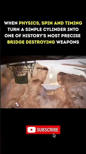 WHEN PHYSICS & TIMING TURN A SIMPLE CYLINDER INTO HISTORY'S MOST PRECISE BRIDGE DESTROYING WEAPON! 🔬