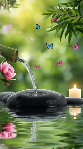 Relaxing and soothing music with sound of flowing water #relax #relaxing #calmmusic#healing#shorts