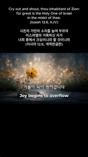 기쁨이 되어 번져갑니다 | 이사야 12:6 | Joy Begins to Overflow