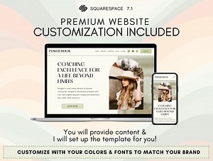 Custom Squarespace Website Template: Online Course, Coach, Virtual Assistant
