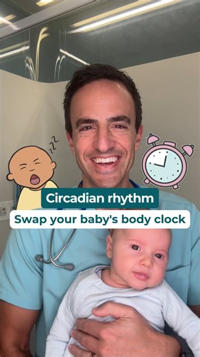 Dr Golly Paediatrician on Instagram: "Babies are often born a little nocturnal — but you can help reset their body clock 🌙☀️ During the day: • Get outside for indirect sunlight • Let them hear normal, everyday noises • Naps on the go are okay — movement won’t ruin sleep At night: • Keep lighting low and calm • Quiet, soothing sounds only • Use a simple, repeatable wind-down routine Think: bath, book, quiet feed, burp, cuddle, swaddle — then down around a similar time each night. The routine doe