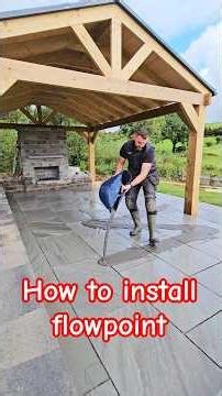 how to install flowpoint #howto #landscaping #construction #grouting #flowpoint #patio #naturalstone