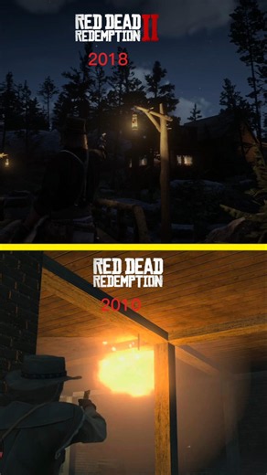 Rdr1 Vs Rdr2 Fire Spreading Comparison #shorts #rdr2 #rdr2gameplay