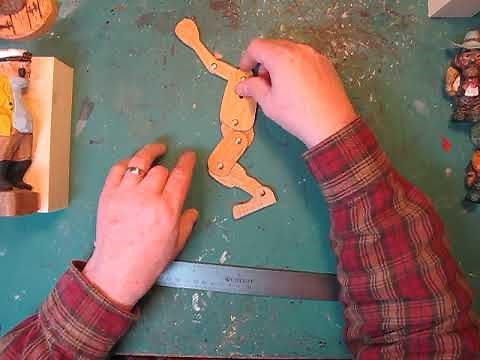 Carving the caricature figure with hand tools 1