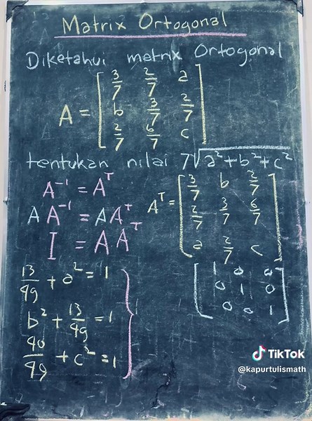 Pembahasan Matriks Ortogonal 3x3 dalam Matematika