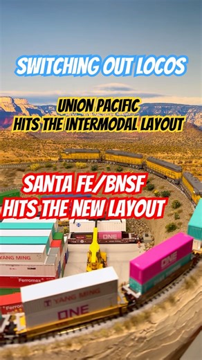 Swapped out locomotives to different layouts #modeltrains #trains #railroad #railway #nscale