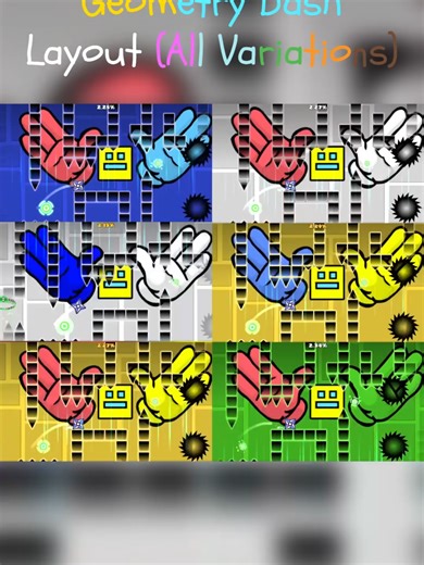 Colour Mixing // Geometry Dash Layout - All Variations #geometrydash #gd #gmd #gdlevel #gdchallenge #trend #trending #fyp #foru #foryoupage❤️❤️ #fypppppppppppppp #xyzcba