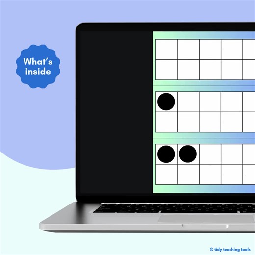 Subitizing Flash Cards on Tens Frames - Etsy