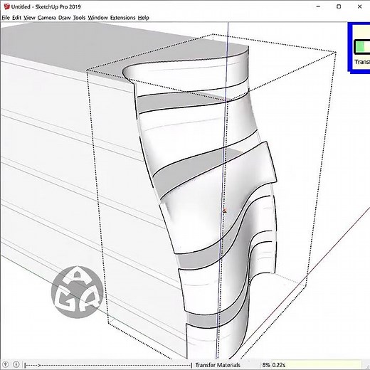 3D modeling a curved facade using Sketchup