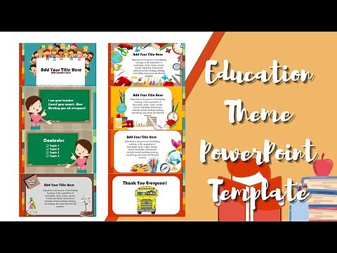 Education Theme PowerPoint Template Free🍑 || ppt#24