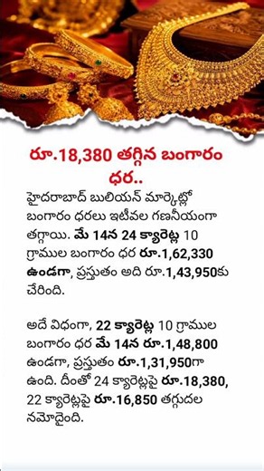 Gold Price Drops by ₹18,380! Latest Gold Rate Today | 24K & 22K Gold Price Update | Gold News