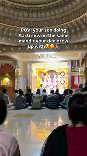 Niki Patel on Instagram: "Such a sweet core memory for us as Samp got to do Aarti seva (or “drum Aarti” as they like to call it!) at the mandir my grandparents were a part of. My dada would be soo happy and proud 🤍🕊️🙏🏽 I remember my dada and dad telling us stories of their childhood- my dad used to play drum in Aarti, and now seeing my son here at the same place is just soo heartwarming 🙏🏽🥹❤️🫶🏽 honestly Aarti at the mandir in India is just something else and brings so much peace 🤍"