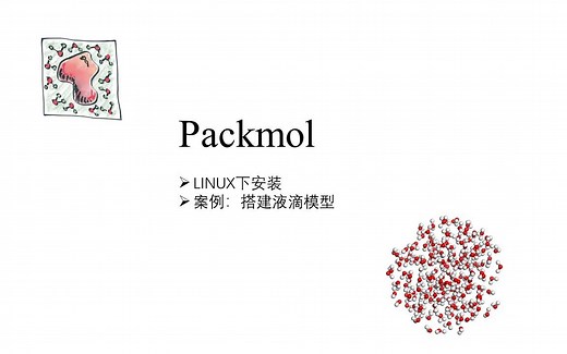 LINUX下Packmol下载安装及运行方法 构建液滴模型