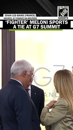 ‘Fighter’ Italian PM Giorgia Meloni sports a tie at the G7 Summit