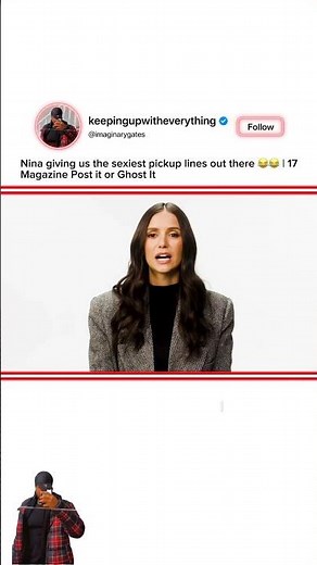 Nina Dobrev Judging Cringey Pickup Lines Is Too Funny 😭🤣 | Post It or Ghost It