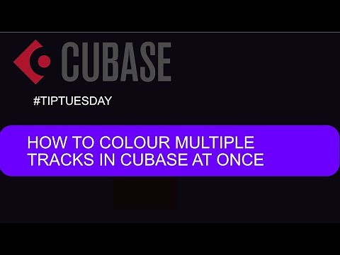 How to Colour Multiple Tracks at once in Cubase (#tiptuesday 111)