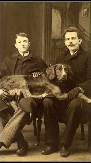 Historic Snapshot: Two Men and Their Loyal Dog in the 1850s | Old Photo