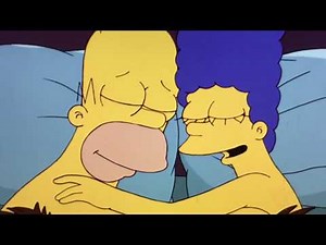 homer and marge snoring in bed until they said good night in their sleep.