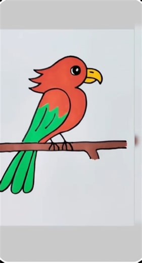 Easy parrot 🦜 drawing tutorial 😍 . #easydrawimgforbginners #creativedrawing #drawing #draw #artwork #fbreelsfypシ゚viralシ | Easy drawing for kids24