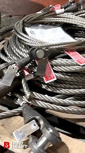 These are stainless steel spelter socketed lines, 7/8” x 20’ with an open spelter socket on one end only. The wire rope and sockets are made for a corrosive environment application. Spelter sockets have a 100% termination efficiency! #LiftingSolutions #WireRope #TrusttheLift | Wood's - A Bishop Lifting Company