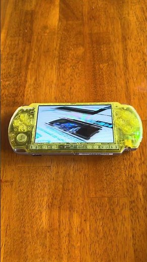 Sony PSP-3001 Clear Yellow Modded with an IPS LCD