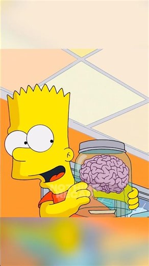 BART PULLS A BRAIN PRANK!? #simpsons
