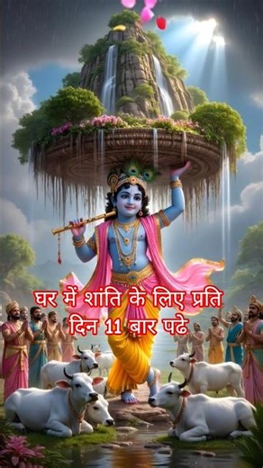 🕉️ कृष्णाय वासुदेवाय हरये परमात्मने प्रणतः क्लेश नाशय गोविंदाय नमो नमः #shorts