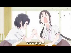 [あそびあそばせ][asobi asobase] cute but strong girls arm wrestling [あそびあそばせ]