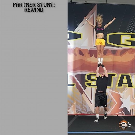 Rewind instructional video - cheerleading partner stunts