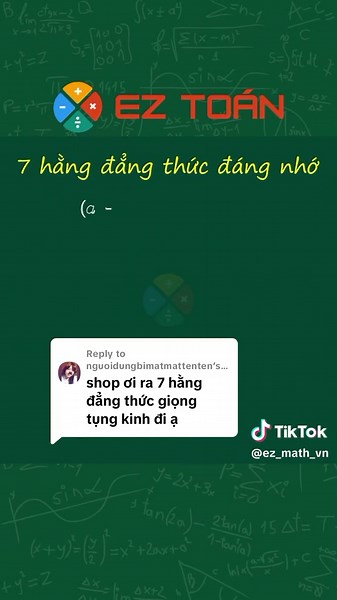7 Hằng Đẳng Thức Đáng Nhớ trong Toán Học
